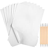 100 Piezas Papel de Transferencia de Carbón Blanco 11-7 x 8-3 Pulgadas Papel de Trazar Papel de Copia de Grafito de…